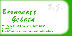 bernadett geleta business card